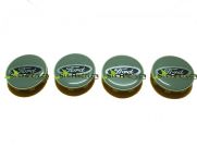JOGO DE EMBLEMA DE RODA FORD EM AZUL 58mm - 4P&Ccedil;&acute;s + GARRAS DE FIXA&Ccedil;&Atilde;O