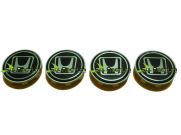 JOGO DE EMBLEMA DE RODA HONDA EM PRETO 58mm - 4P&Ccedil;&acute;s + GARRAS DE FIXA&Ccedil;&Atilde;O