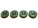 JOGO DE EMBLEMA DE RODA HONDA EM PRATA 58mm - 4P&Ccedil;&acute;s + GARRAS DE FIXA&Ccedil;&Atilde;O