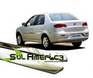 JOGO DE FRISO LATERAL FIAT SIENA / PALIO G4 08/11 4P CROMADO (4P&Ccedil;&acute;S)