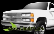 KIT SOBRE GRADE FRONTAL SUPERIOR + INFERIOR GM SILVERADO ALUMINIO MACI&Ccedil;O