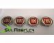 JG EMBLEMA DE RODA FIAT EM VERMELHA 51mm - 4P&Ccedil;&acute;s + GARRAS DE FIXA&Ccedil;&Atilde;O 