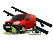 JOGO RACK DE TETO FIAT DOBLO 01/11 A&Ccedil;O PRETO ENCAIXE ORIG.