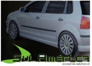 JOGO DE SPOILER LATERAL VW POLO 02/11 HATCH/SEDAN