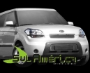 KIT SOBRE GRADE FRONTAL SUPERIOR + INFERIOR KIA SOUL 09/11 ALUMINIO MACI&Ccedil;O