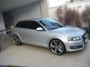 Audi Sportback com aro 20 potenza s5 chrome black e pneus  nankang 225 35 20.