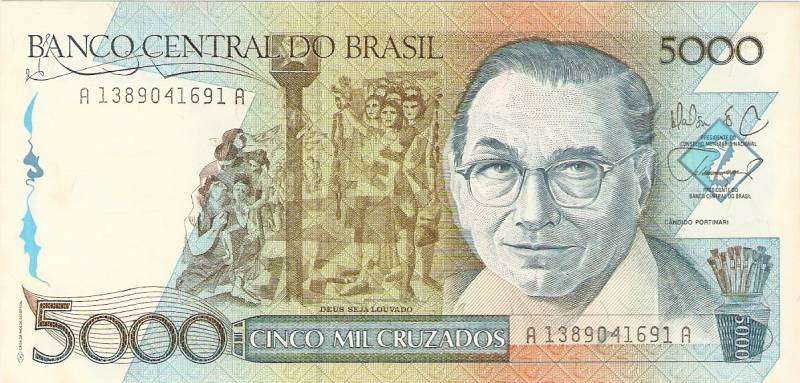 Resultado de imagem para cinco mil cruzeiros CANDIDO PORTINARI